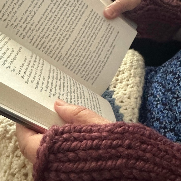 NWT Handknit Chunky Wool Fingerless Gloves ~ Unisex - Picture 4 of 7